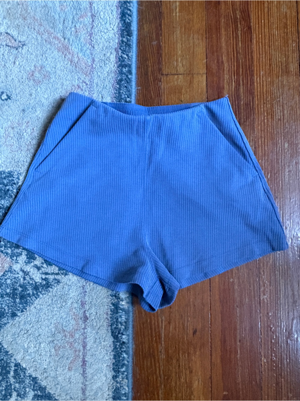 lululemon athletica ribbed blue women's shorts